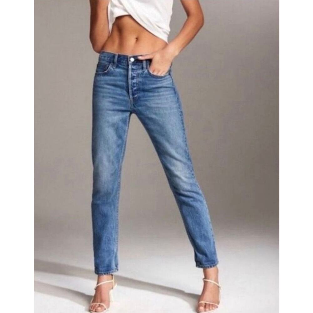 Aritzia Denim Forum Ex Boyfriend Jeans Organic Cotton Light Wash Women Size 27 - Picture 11 of 11